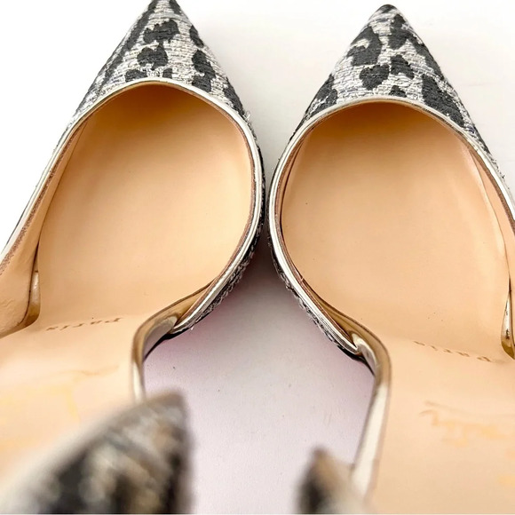 CHRISTIAN LOUBOUTIN | Iriza Lurex Gigi Specchio Black Silver Leopard Glitter 8 - Picture 9 of 14